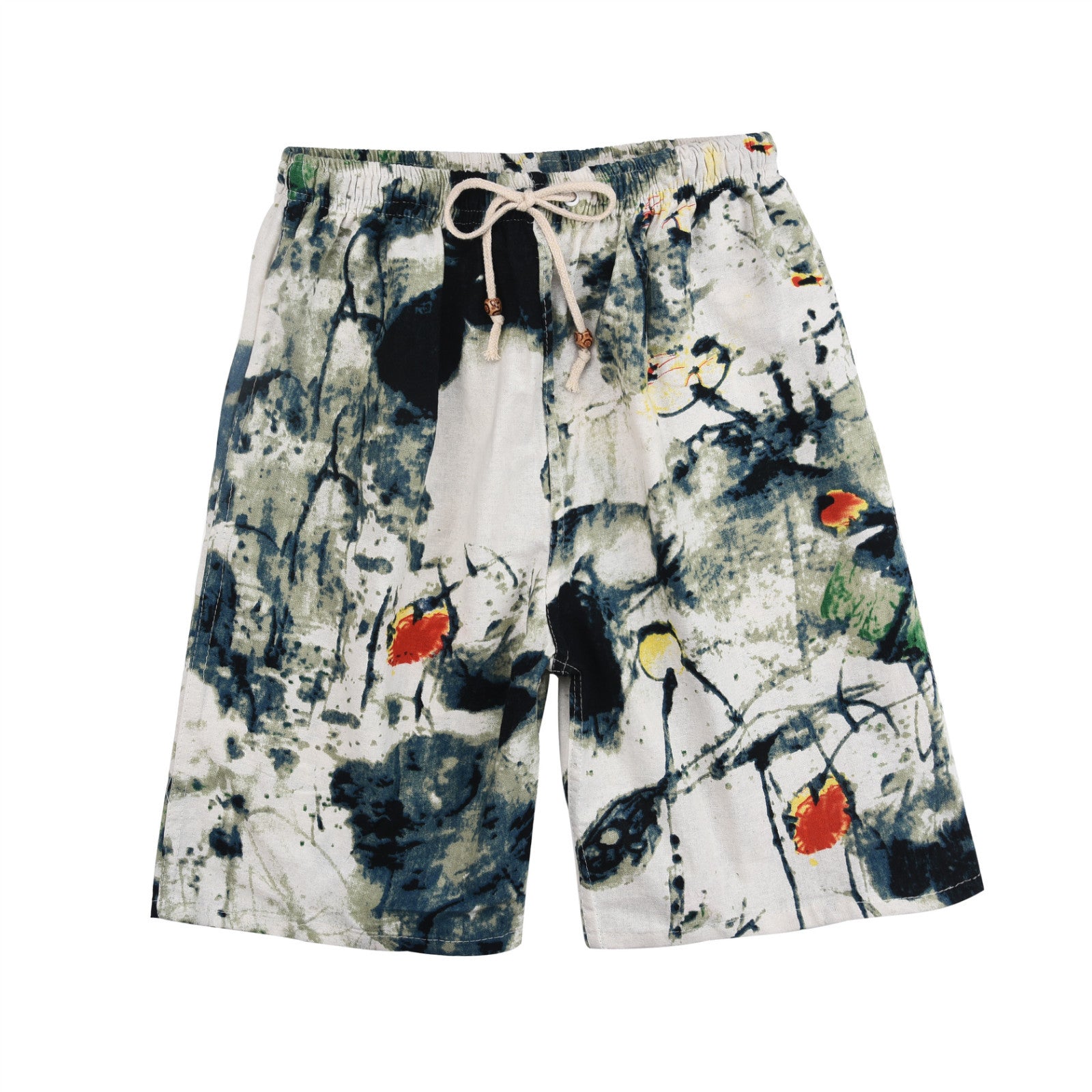Pantalones Cortos de Playa Hombre Algodón-Lino | +30 Estampados | Talla Única 55-95 kg