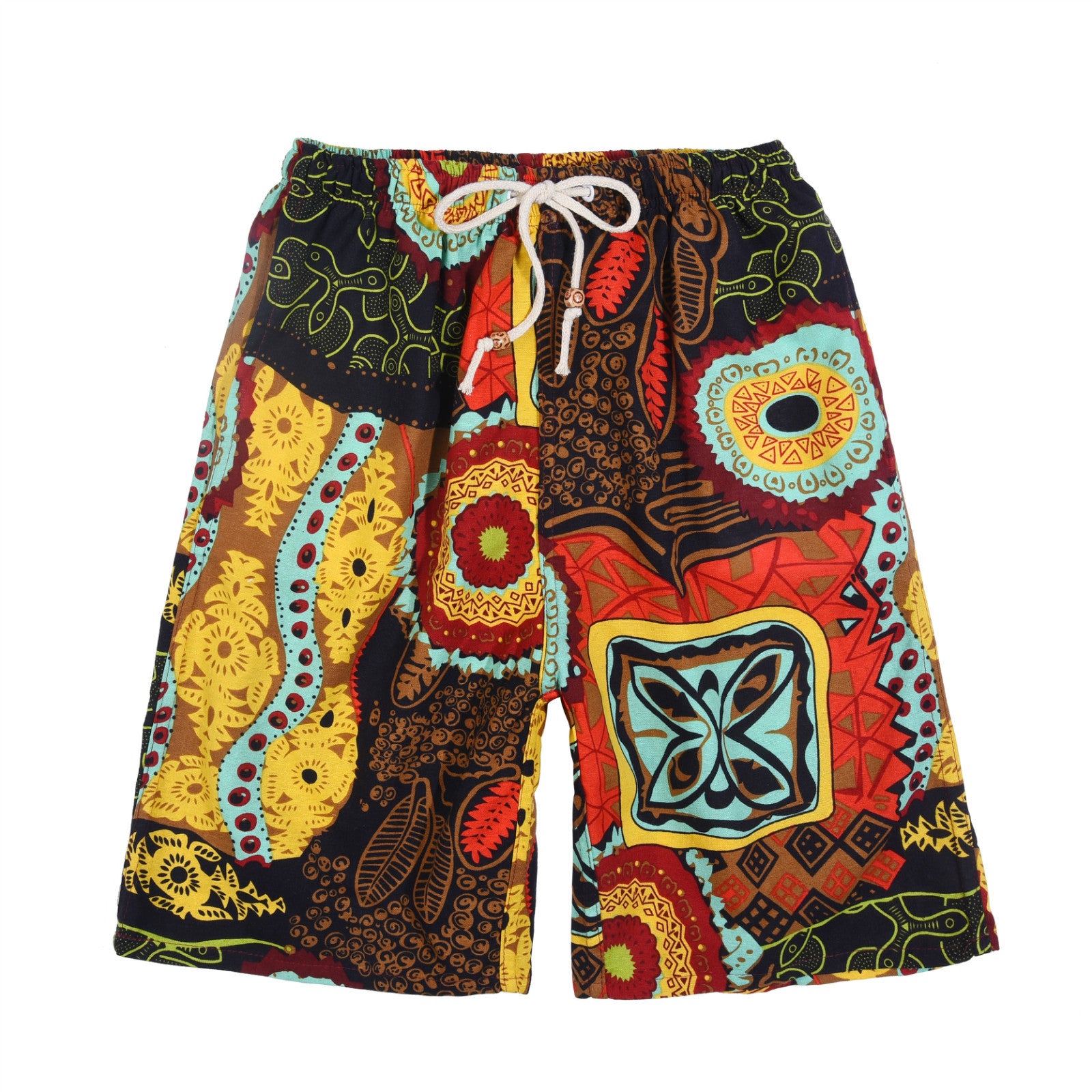 Pantalones Cortos de Playa Hombre Algodón-Lino | +30 Estampados | Talla Única 55-95 kg