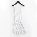 Camisón Mujer de Seda | Tirantes | Cuello V | Encaje | Pijama Lencería | Tallas M-XL