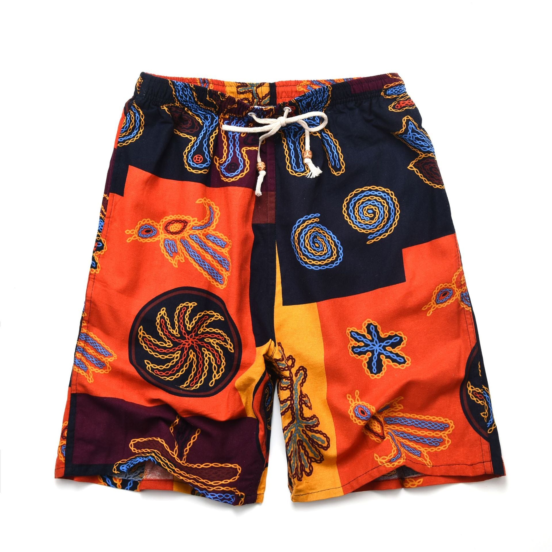 Shorts de Playa para Hombre – Algodón y Lino Estampado | Talla Única | 39 Diseños