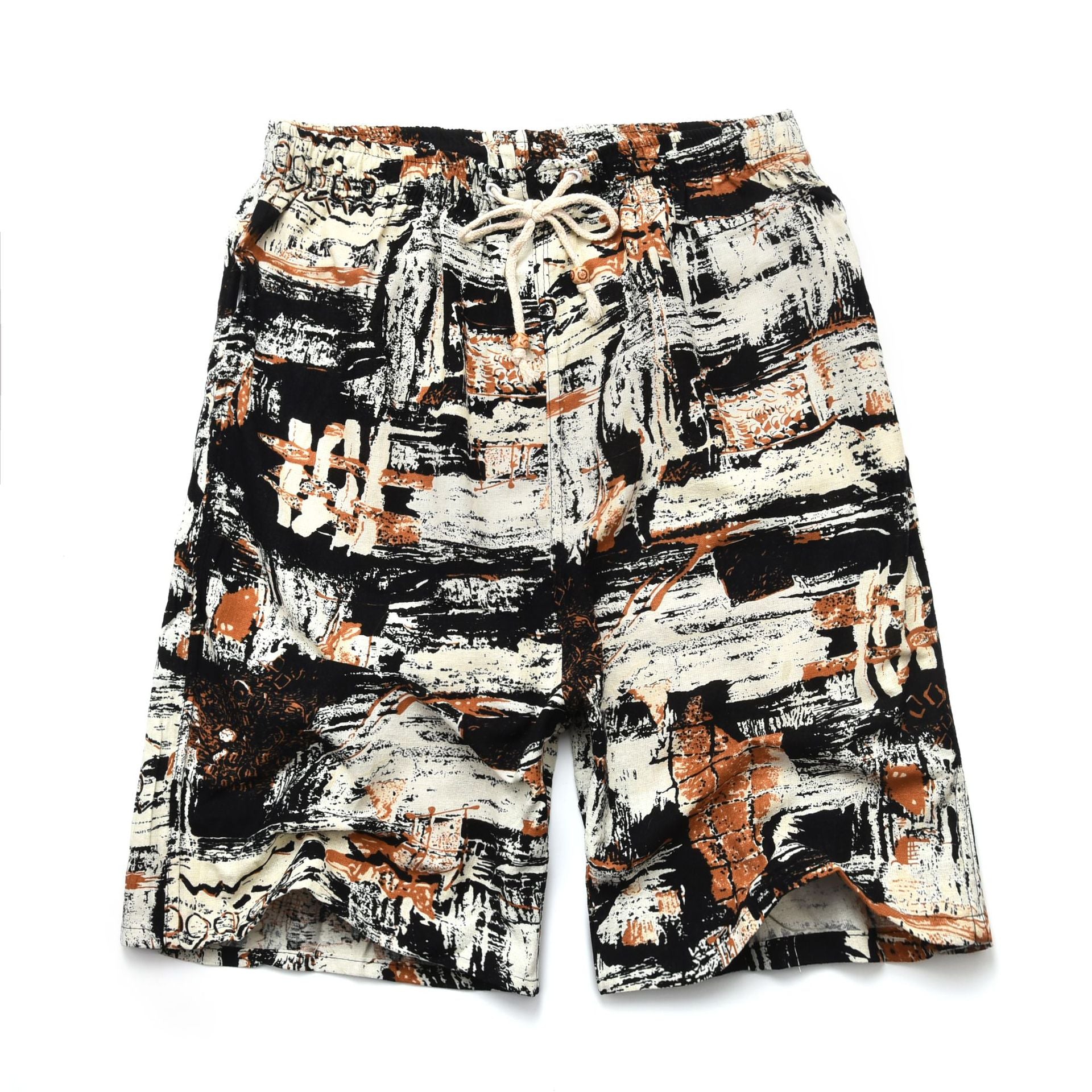Shorts de Playa para Hombre – Algodón y Lino Estampado | Talla Única | 39 Diseños