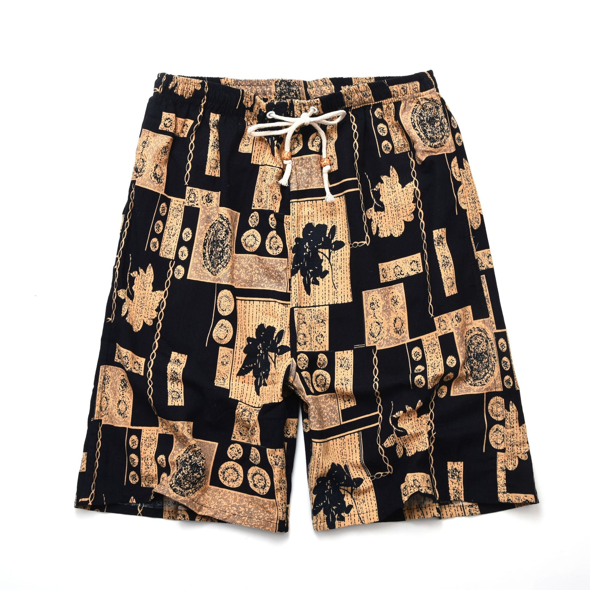 Shorts de Playa para Hombre – Algodón y Lino Estampado | Talla Única | 39 Diseños
