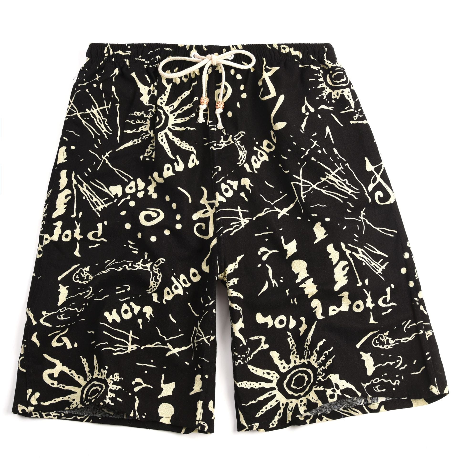Shorts de Playa para Hombre – Algodón y Lino Estampado | Talla Única | 39 Diseños