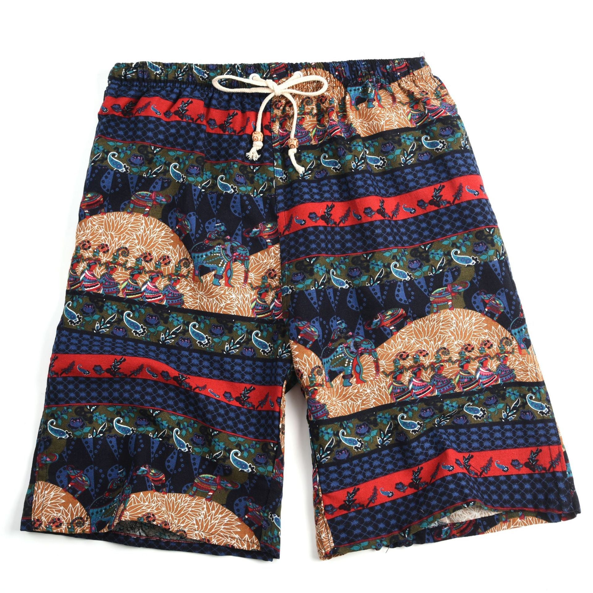 Shorts de Playa para Hombre – Algodón y Lino Estampado | Talla Única | 39 Diseños