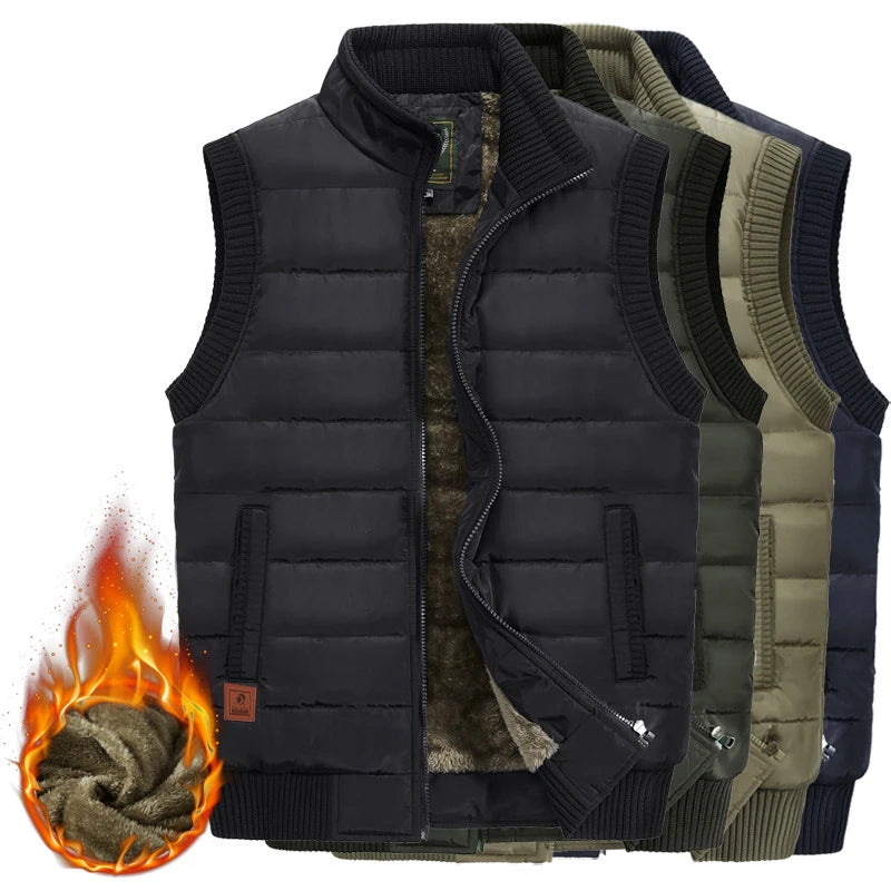 Chaleco Sin Mangas para Hombre – Forro Polar Fleece, Impermeable, Múltiples Bolsillos | Tallas M-8XL