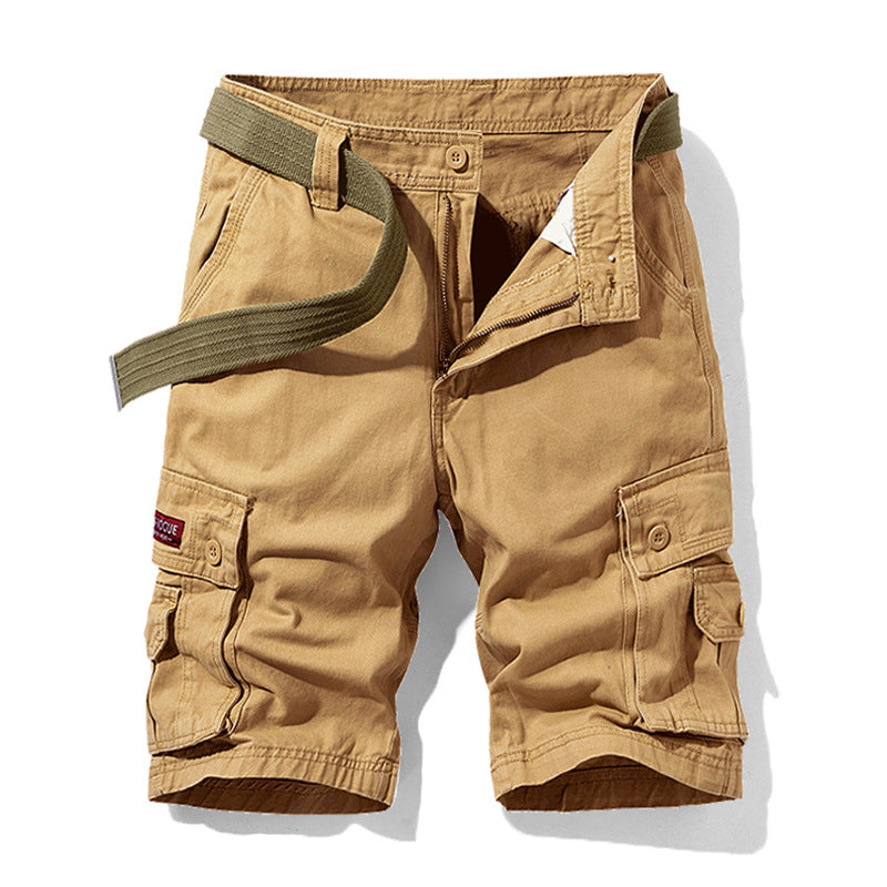 Pantalones Cortos de Trabajo para Hombre | 100% Algodón | Multi-Bolsillo | Verano