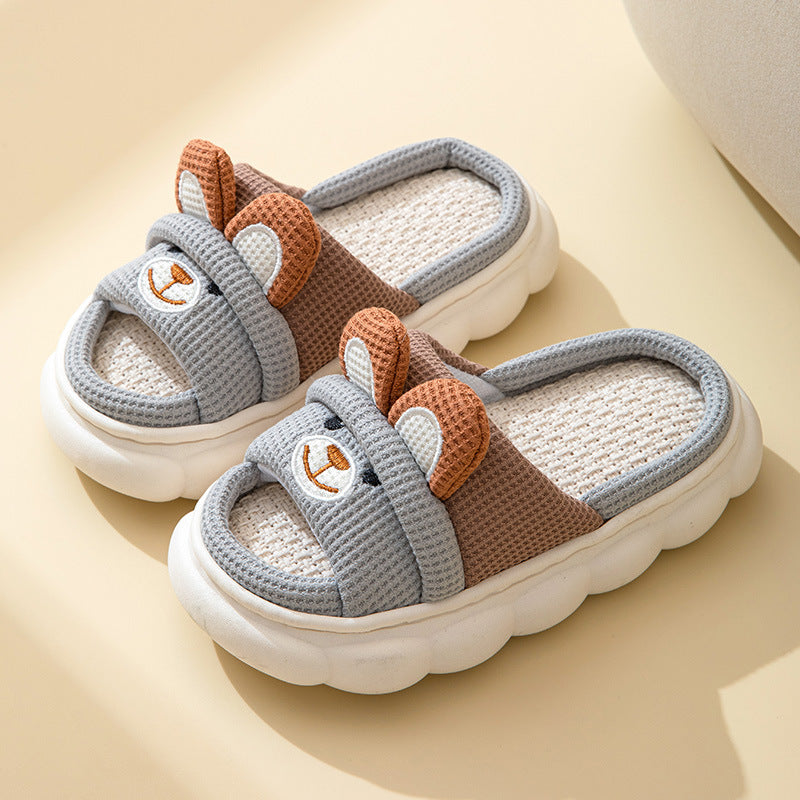 Zapatillas de Casa con Diseño de Conejo | Familia | Lino | 4 Estaciones