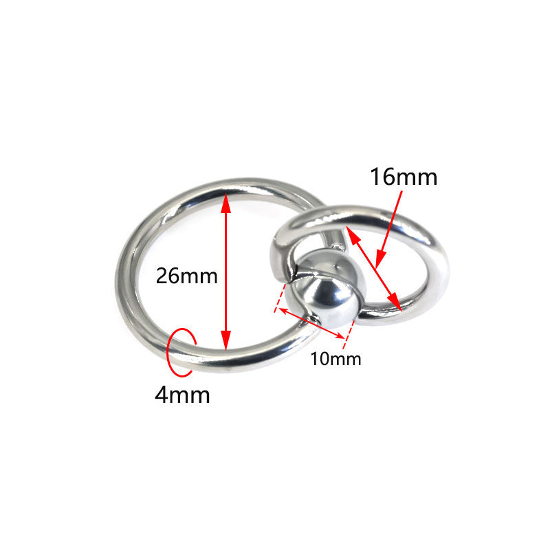 Anillo de Piercing de Titanio Puro | Doble Aro 24/28mm | Joyería Corporal Premium
