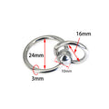 Anillo de Piercing de Titanio Puro | Doble Aro 24/28mm | Joyería Corporal Premium
