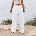 Pantalones Mujer Tiro Alto | Wide Leg | Cintura Elástica | Casual | Tallas S-2XL