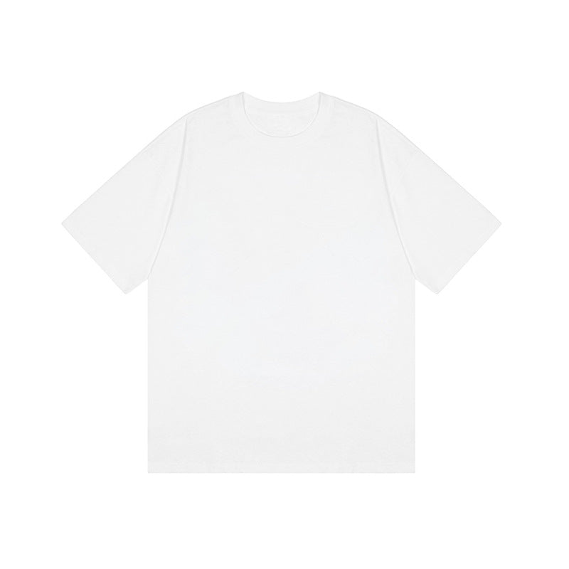 Camiseta Algodón Puro 220g Unisex | Cuello Redondo | Corte Holgado | Estilo Coreano Casual | S-XXL