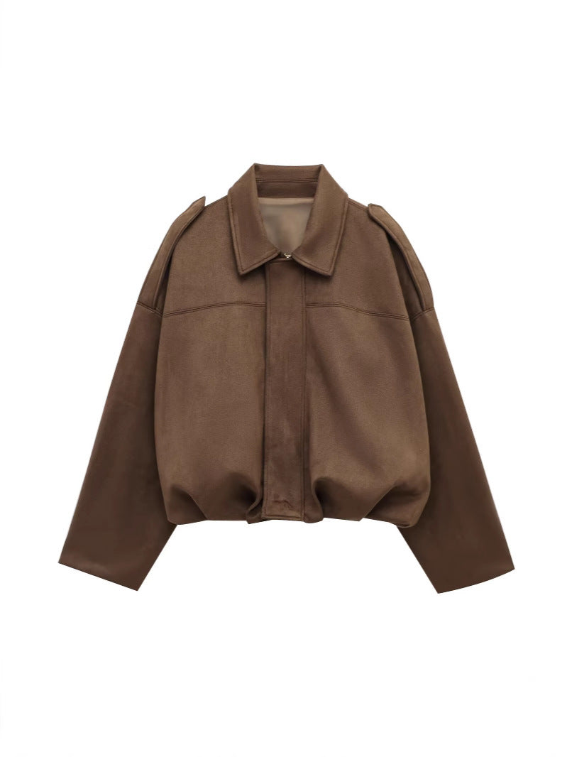Chaqueta Bomber Mujer Efecto Ante | Estilo Europeo | 9 Colores | Tallas XS-L