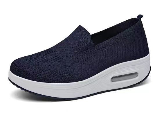 Zapatillas Deportivas Mujer Suela Gruesa | Malla Transpirable Sin Cordones