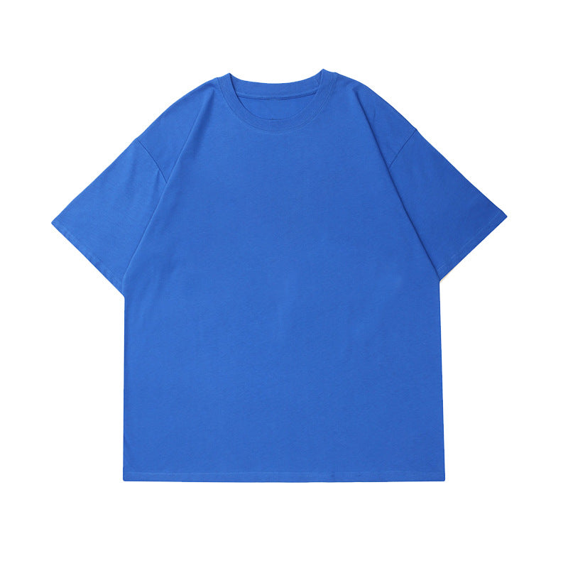 Camiseta Algodón Puro 220g Unisex | Cuello Redondo | Corte Holgado | Estilo Coreano Casual | S-XXL