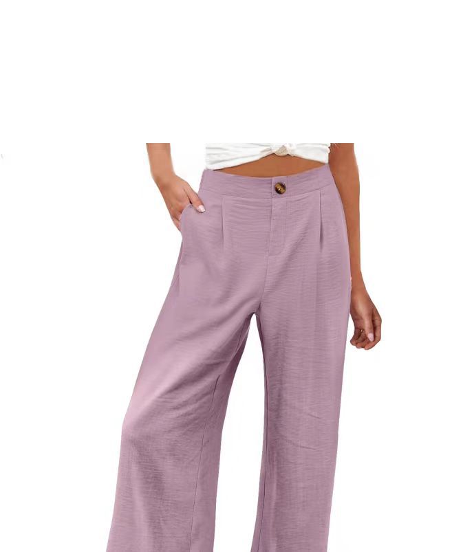 Pantalones Mujer Tiro Alto | Wide Leg | Cintura Elástica | Casual | Tallas S-2XL