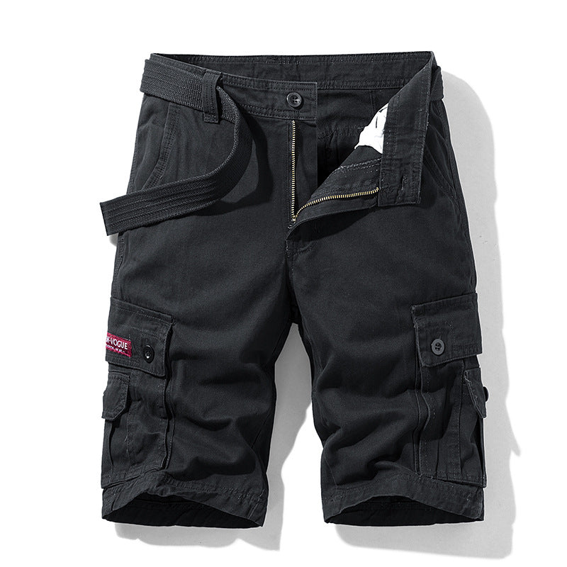 Pantalones Cortos de Trabajo para Hombre | 100% Algodón | Multi-Bolsillo | Verano