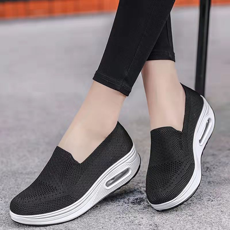 Zapatillas Deportivas Mujer Malla Slip-On | Suela Gruesa Elevadora Transpirable 6 Colores