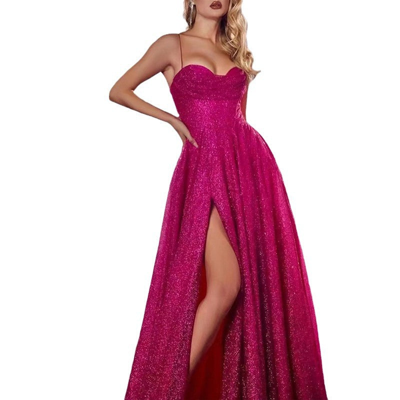 Vestido Largo con Tirantes Dorados | Sin Mangas | Cuello V | 4 Colores | Tallas S-XXXL