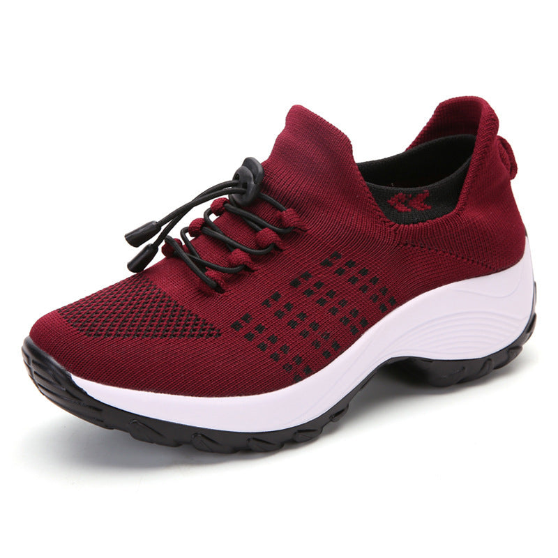Zapatillas Deportivas Malla Mujer | Plataforma Transpirable Estilo Calcetín 7 Colores