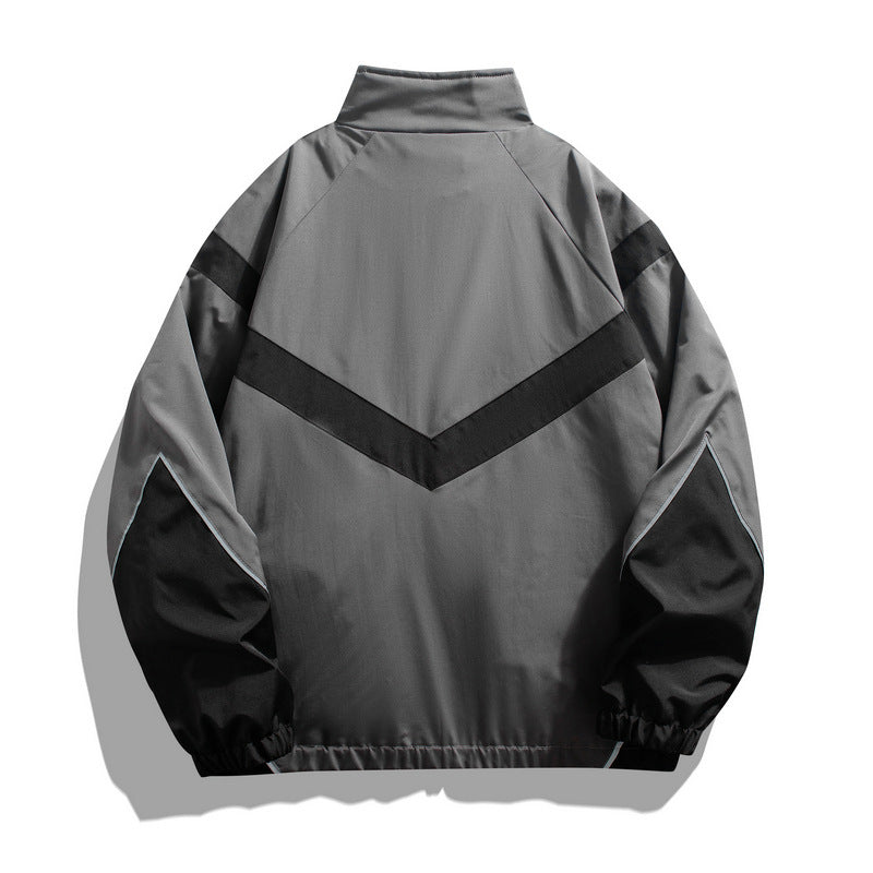 Chaqueta Hombre Cuello Alto Reflectante | Estilo Urbano | 7 Colores | Tallas M-XXXXL