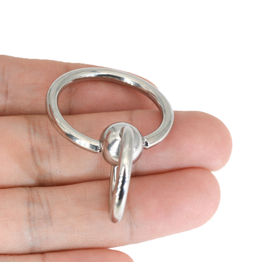 Anillo de Piercing de Titanio Puro | Doble Aro 24/28mm | Joyería Corporal Premium