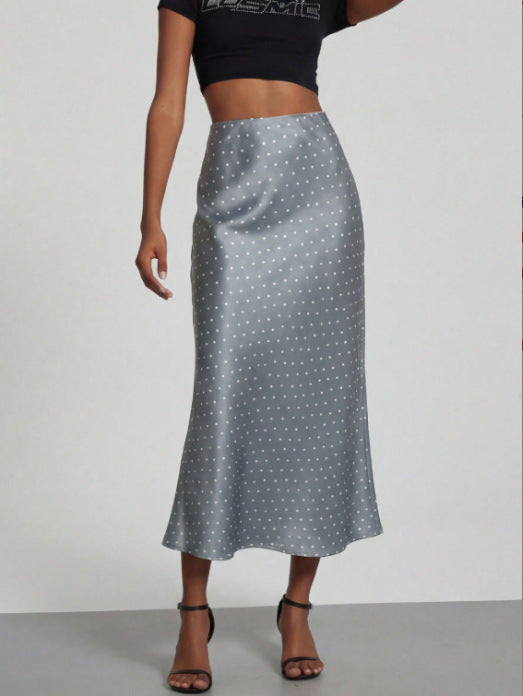 Falda Midi de Satén Elegante | Corte Sirena Estilizador | 40 Colores | Tallas XS-L