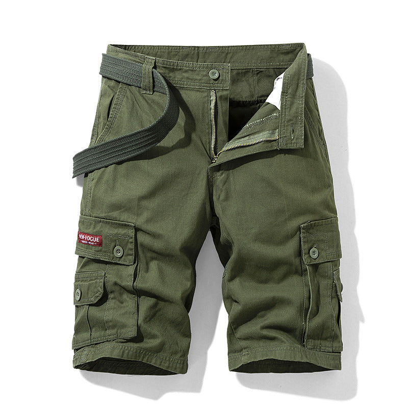 Pantalones Cortos de Trabajo para Hombre | 100% Algodón | Multi-Bolsillo | Verano