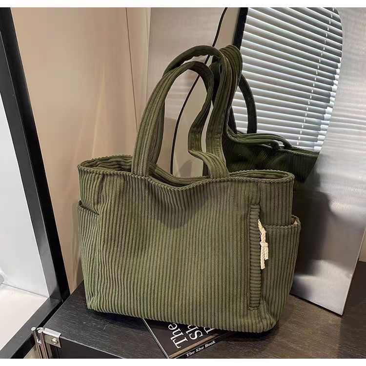 Bolso Tote Mujer de Pana | Gran Capacidad | Cierre Cremallera | Casual | Otoño Invierno