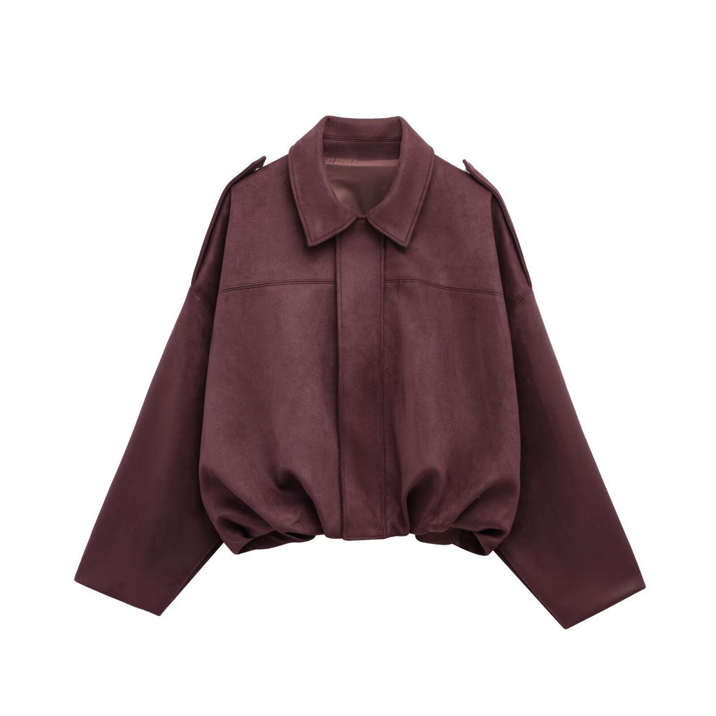 Cazadora Bomber Mujer Ante Sintético | Estilo Aviador Casual Primavera