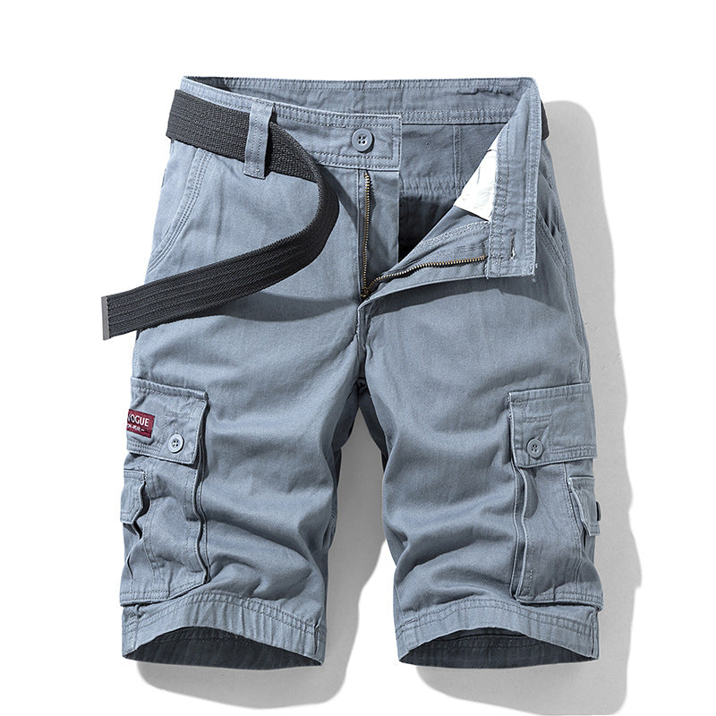 Pantalones Cortos de Trabajo para Hombre | 100% Algodón | Multi-Bolsillo | Verano
