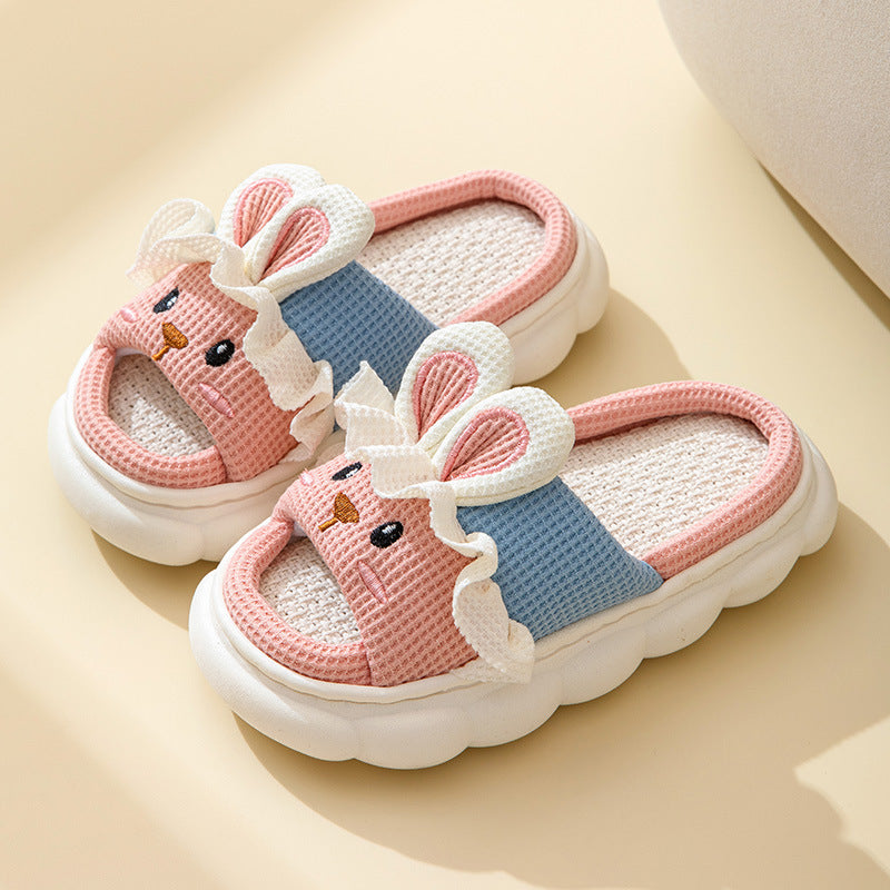 Zapatillas de Casa con Diseño de Conejo | Familia | Lino | 4 Estaciones