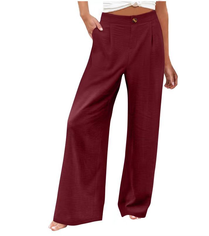 Pantalones Mujer Tiro Alto | Wide Leg | Cintura Elástica | Casual | Tallas S-2XL