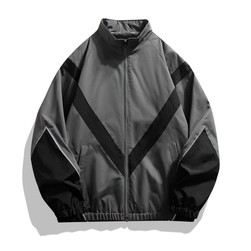 Chaqueta Hombre Cuello Alto Reflectante | Estilo Urbano | 7 Colores | Tallas M-XXXXL