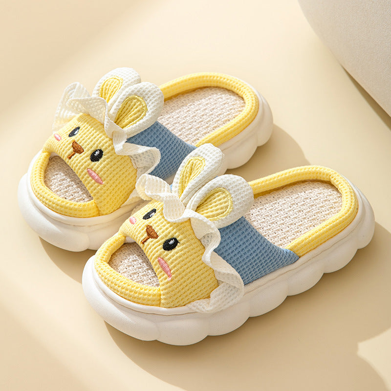 Zapatillas de Casa con Diseño de Conejo | Familia | Lino | 4 Estaciones