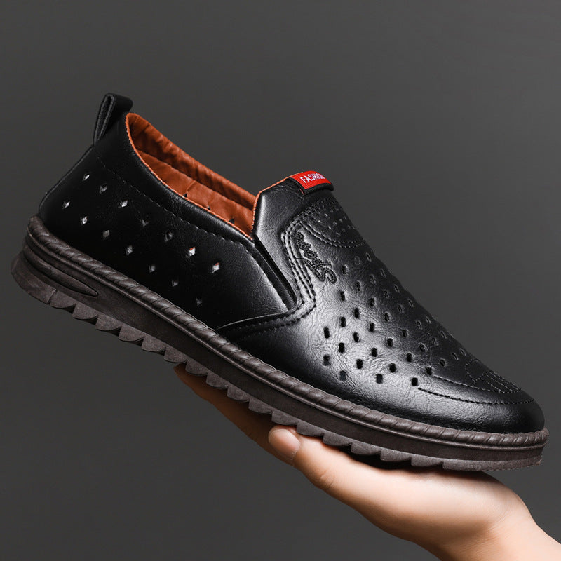 Zapatos Planos Hombre | Mocasín Casual | Malla y Cuero | Transpirables | Tallas 39-44