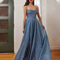 Vestido Largo con Tirantes Dorados | Sin Mangas | Cuello V | 4 Colores | Tallas S-XXXL