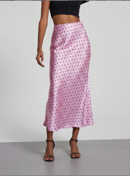 Falda Midi de Satén Elegante | Corte Sirena Estilizador | 40 Colores | Tallas XS-L
