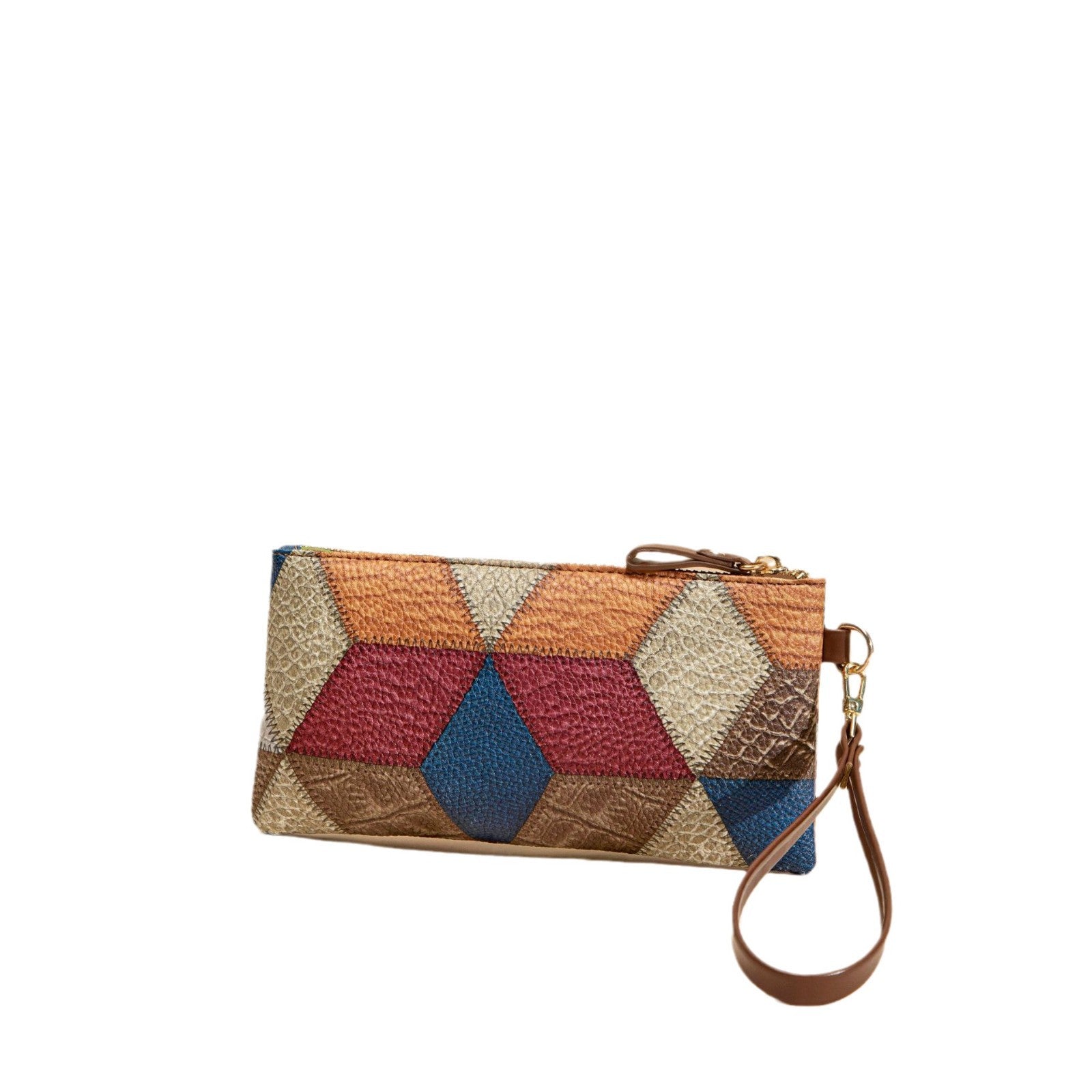 Bolso Cuadrado Retro Bicolor para Mujer — Cartera Pequeña con Cremallera | Moda 2026