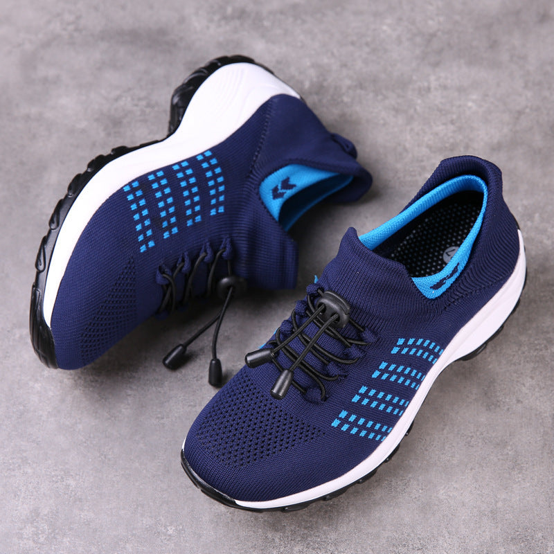 Zapatillas Deportivas Malla Mujer | Plataforma Transpirable Estilo Calcetín 7 Colores
