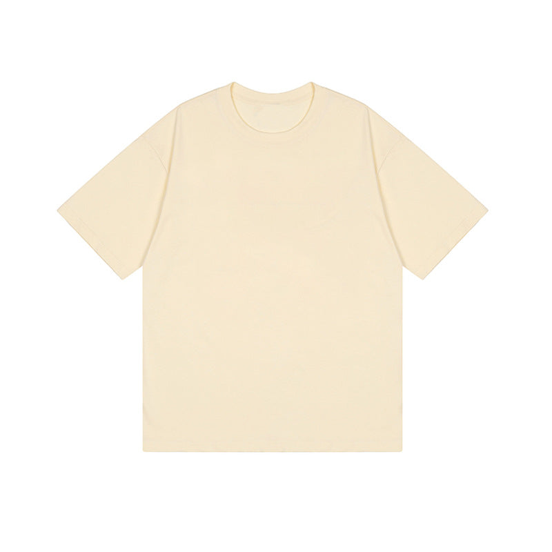 Camiseta Algodón Puro 220g Unisex | Cuello Redondo | Corte Holgado | Estilo Coreano Casual | S-XXL