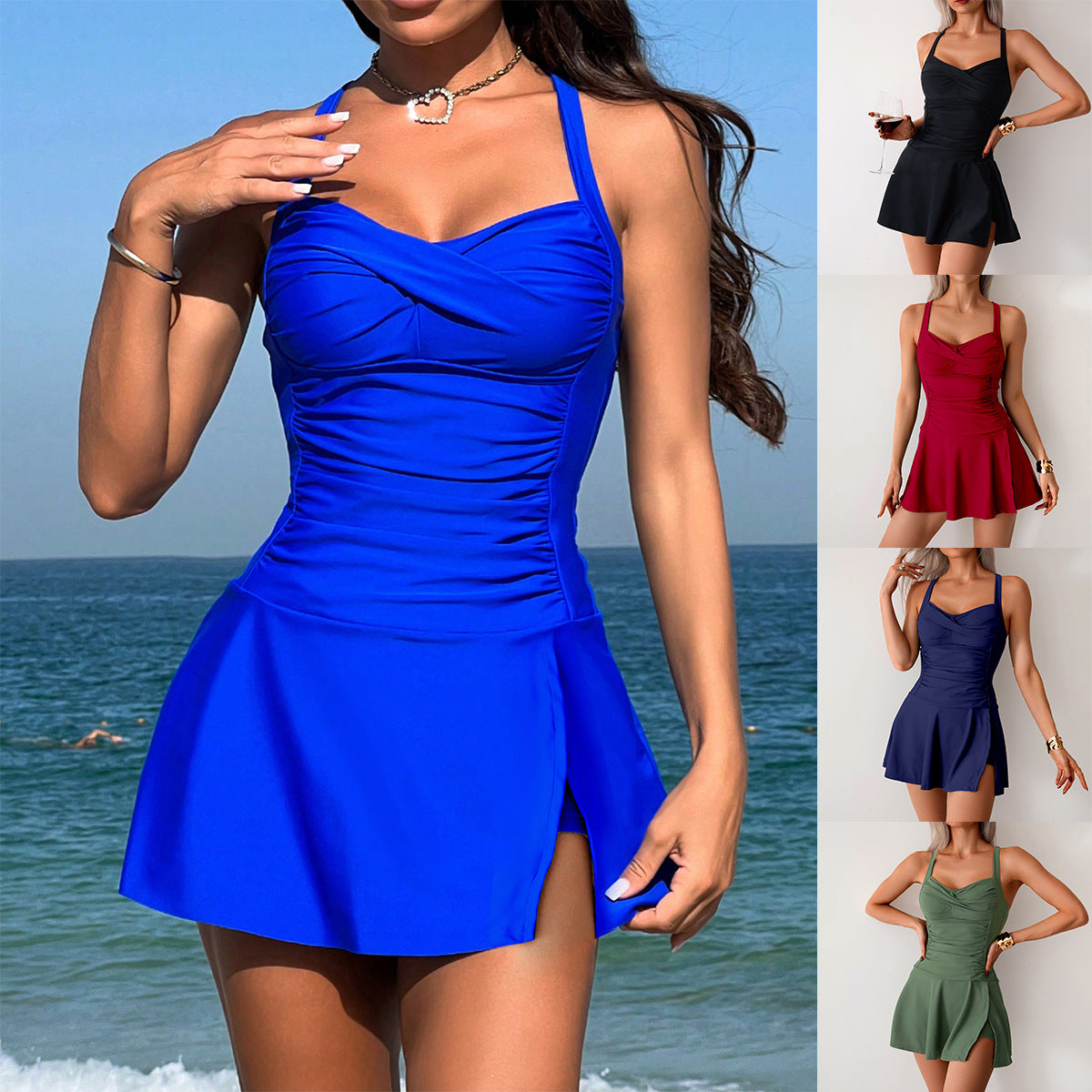 Traje de Baño Dividido con Falda para Mujer — Tallas S a 2XL