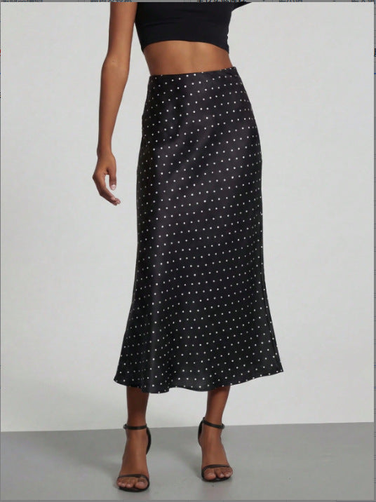 Falda Midi de Satén Elegante | Corte Sirena Estilizador | 40 Colores | Tallas XS-L