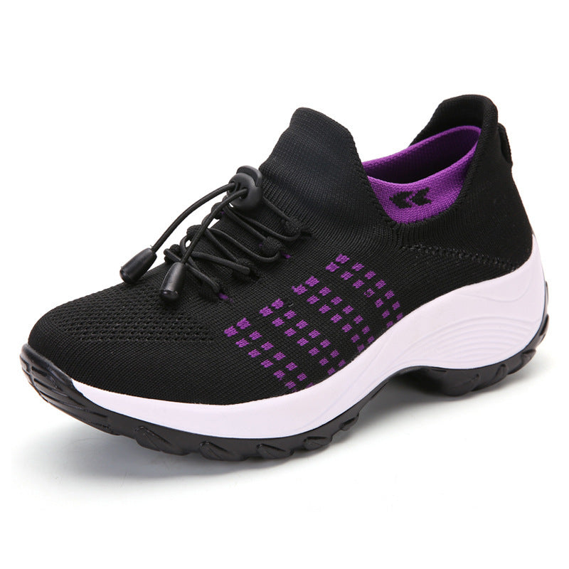Zapatillas Deportivas Malla Mujer | Plataforma Transpirable Estilo Calcetín 7 Colores