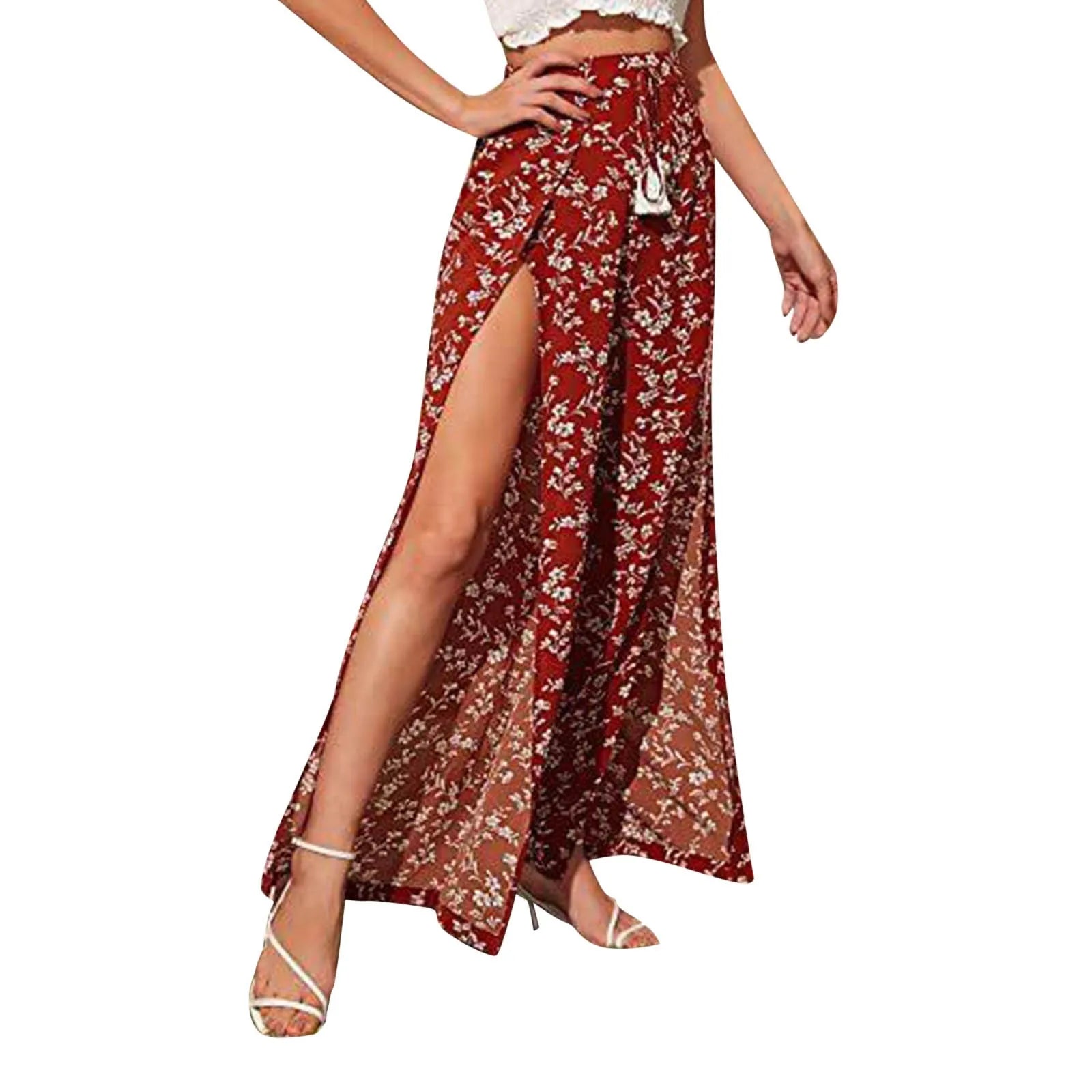 Pantalones Palazzo Pierna Ancha Mujer | Estampado Leopardo | Cintura Elástica con Cordón | Playa Verano