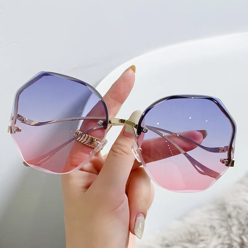 Gafas de Sol Cuadradas Extragrandes para Mujer – Montura Metálica, Estilo Vintage, UV400