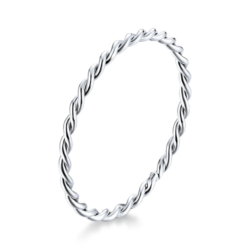 Anillos Delicados de Plata de Ley 925 con Zircón para Mujer — Varios Colores y Tallas