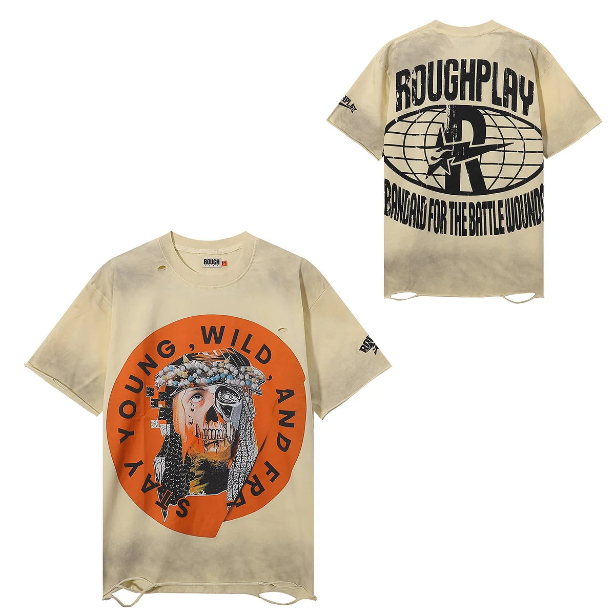Camiseta Vintage 100% Algodón | Efecto Desgastado | Estilo Americano | Unisex