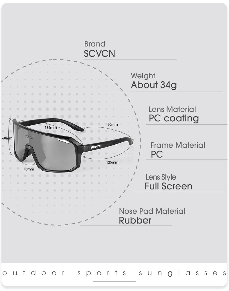 Gafas de Ciclismo en Carretera UV400 – Protección Solar para Hombre y Mujer