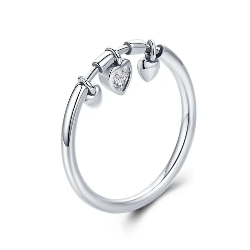 Anillos Delicados de Plata de Ley 925 con Zircón para Mujer — Varios Colores y Tallas