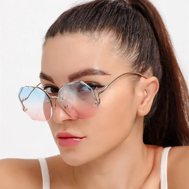 Gafas de Sol Cuadradas Extragrandes para Mujer – Montura Metálica, Estilo Vintage, UV400